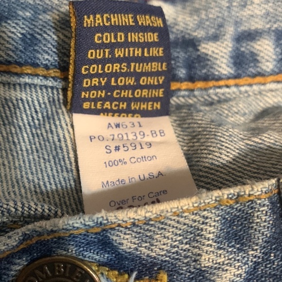 Abercrombie & Fitch Women’s 1892 High Rise Button Fly Distressed Jeans Size 8L - Picture 9 of 10